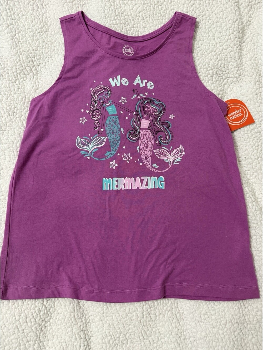 Wonder Nation Girls XL 14-16 Purple Mermaid Mermazing Tank Top Sleeveless NWT